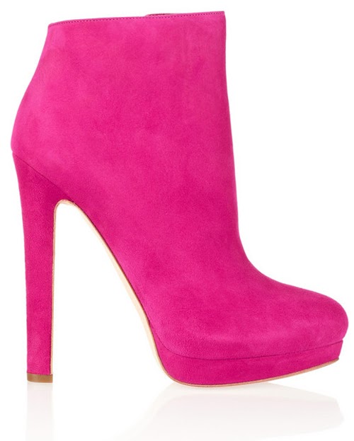 Glitz Bliss: Shoe Time: Hot Pink Ankle Boots