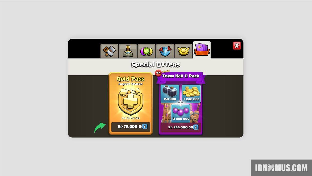 Pembelian Gold Pass Agustus Season Clash Of Clans Pembelian Gold Pass Agustus Season Clash Of Clans