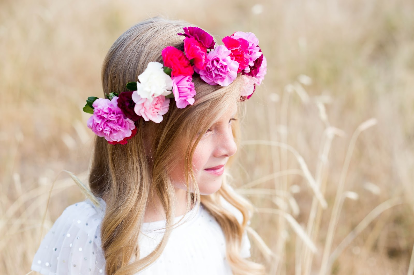baptism flower crown