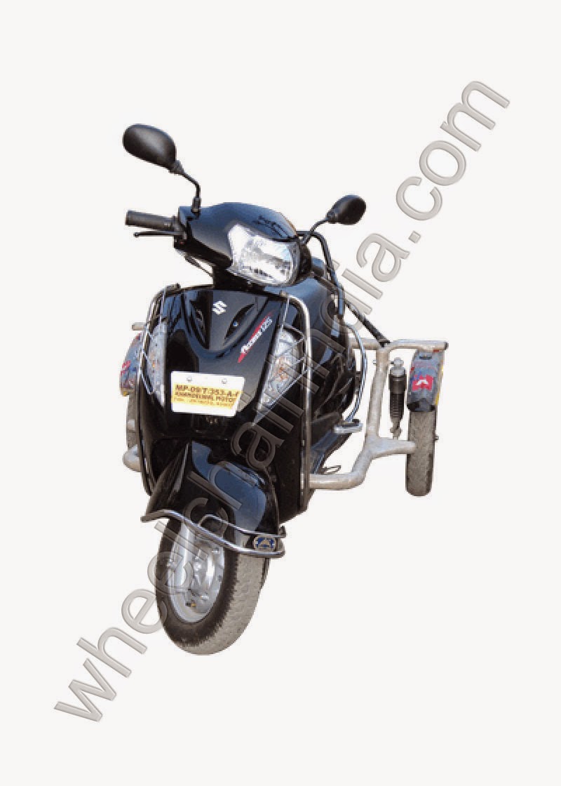 Side Wheel Attachment Electric Scooter For Use Disabled and Handicapped Persons Wheelchair