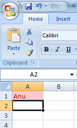 Contoh kata yang diberi warna pada excel Contoh kata yang diberi warna pada excel