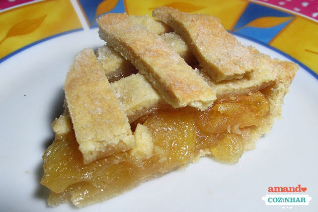 receita Torta de maçã caramelizada