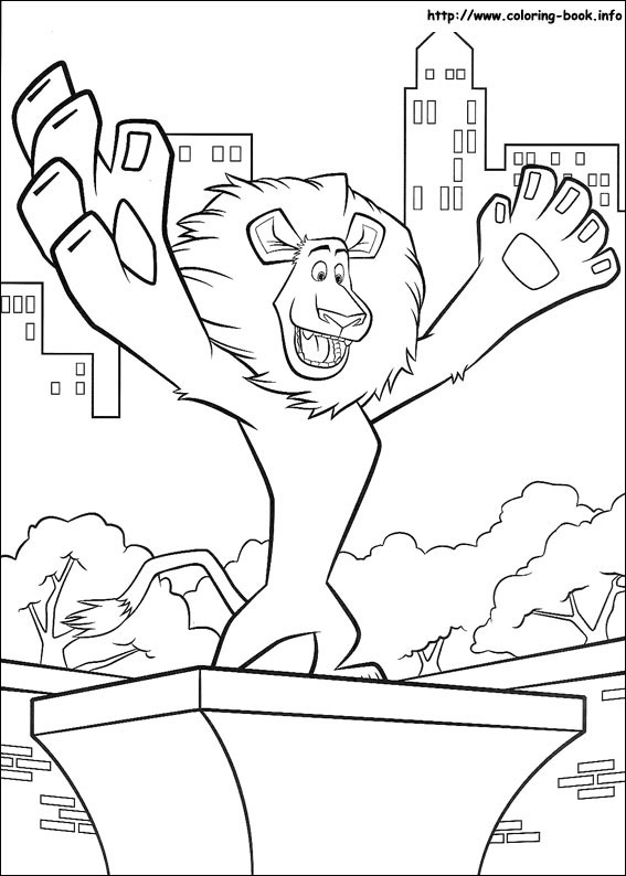 madagascar free coloring pages - photo #32