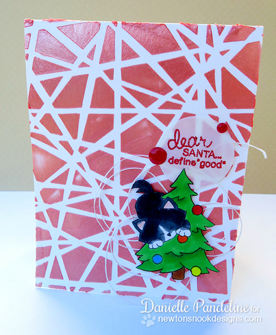 Dear Santa Kitty Christmas card by Danielle Pandeline for Newton's Nook Designs | Newton's Curious Christmas Cat Stamp Set