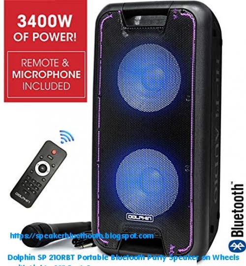 The BEST Dolphin SP-210RBT Portable Bluetooth Party Speaker on Wheels