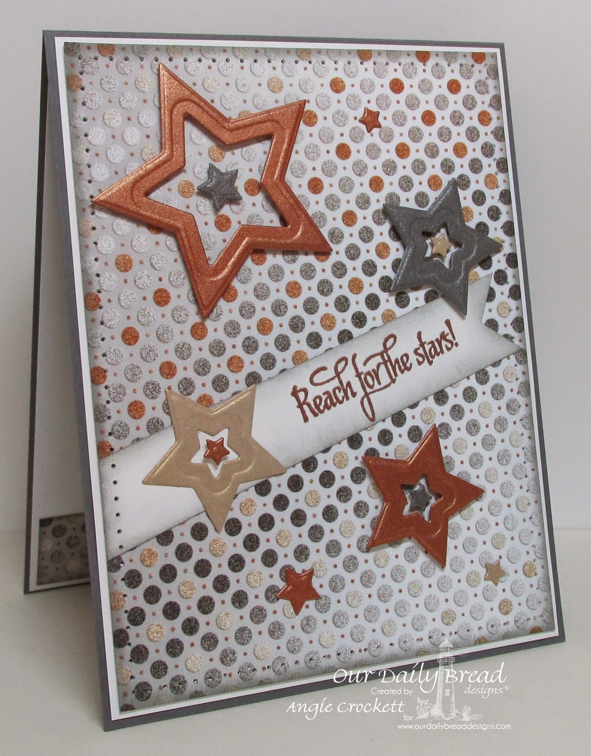 ODBD Reach for the Stars, ODBD Custom Sparkling Stars Dies, ODBD Winter Collection 2014 Designer Paper Pack, Card Designer Angie Crockett