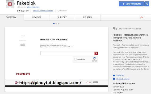 Fakeblok Chrome Extension Flag Fake News on Facebook. Fakeblok Chrome Extension Flag Fake News on Facebook.