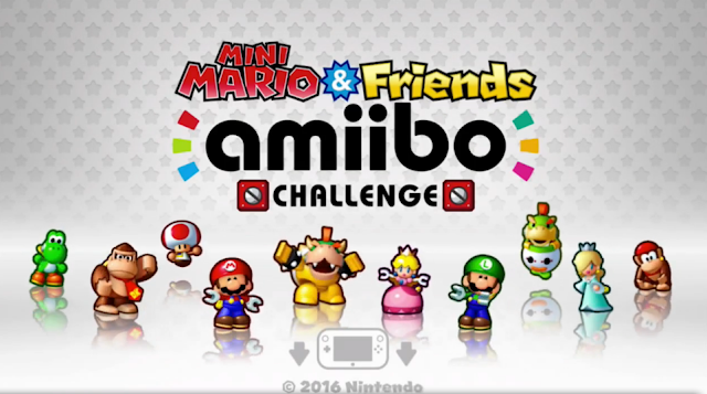 Mini Mario & Friends amiibo Challenge Mini Mario & Friends amiibo Challenge title toy Bowser Peach Jr. Rosalina Diddy Luigi Yoshi Toad Donkey Kong