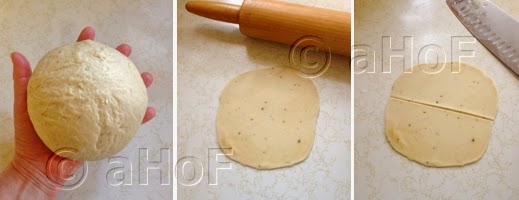 samosa dough, rolling and cutting,