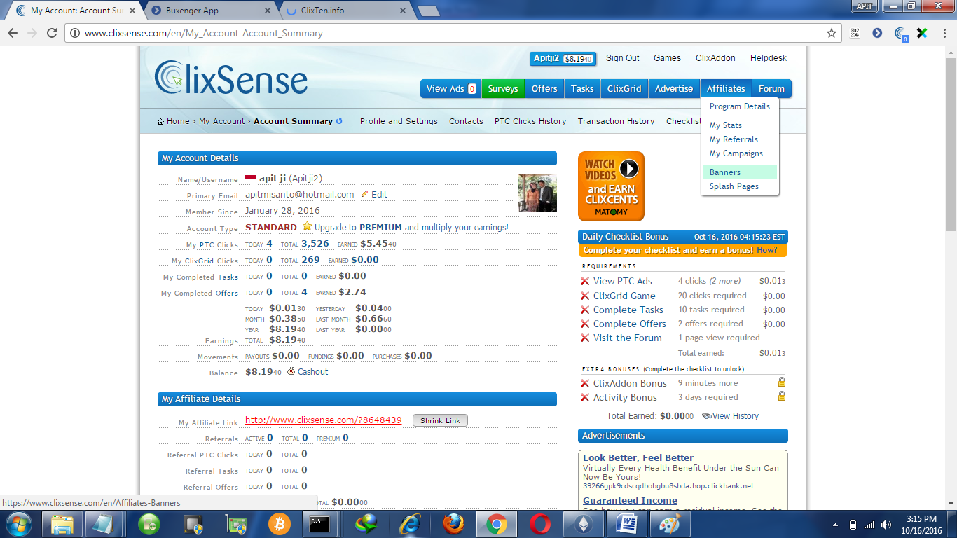 Task required. Клик сенс. sun account. referral task. task completed.