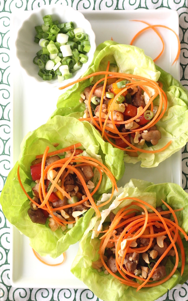 Chinese Chicken Lettuce Cups recipe by SeasonWithSpice.com