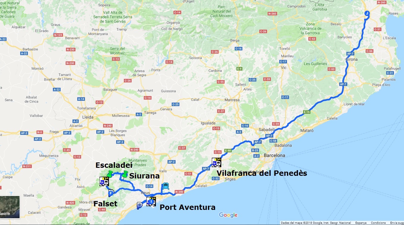 Dimarts, 5 de desembre: Figueres - Vilafranca del Penedès (176 km)