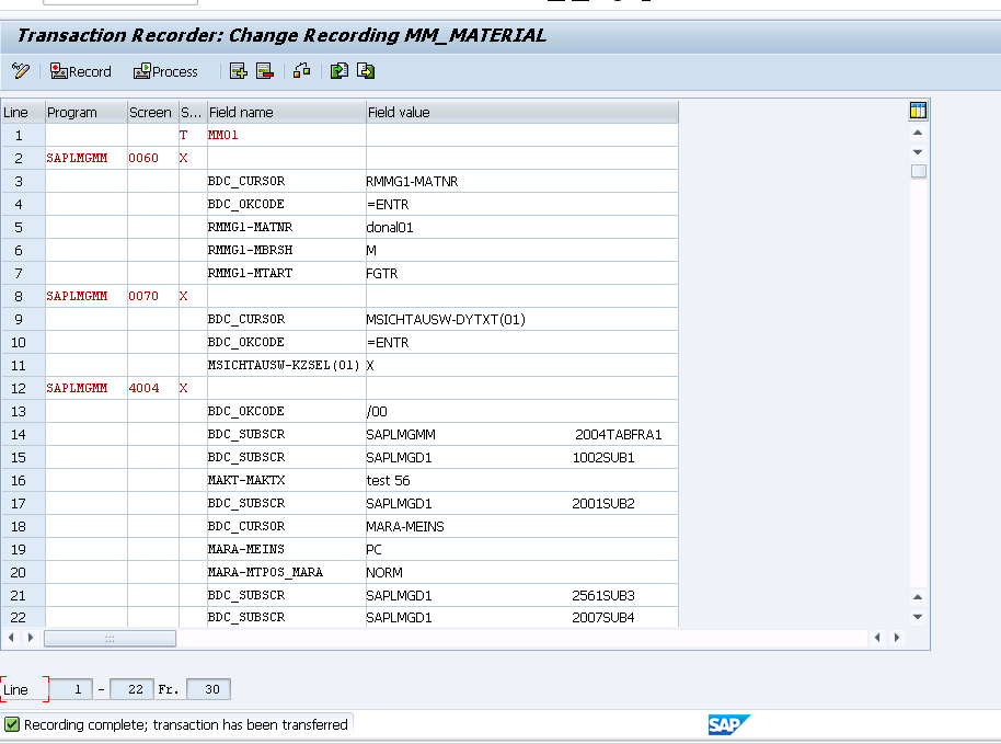 SAP TECH Uploading the Master records(MM01) to SAP System using Call