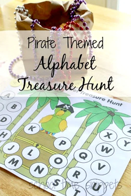 alphabet treasure hunt printable