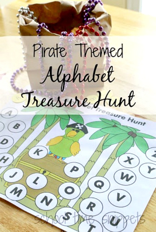 Letter Find Treasure Hunt Preschool Pirate Activity School Time Snippets