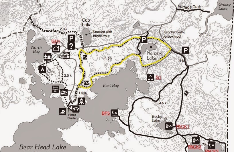 Day Hiking Trails Maps for major day hiking trails in Ely, Minn.