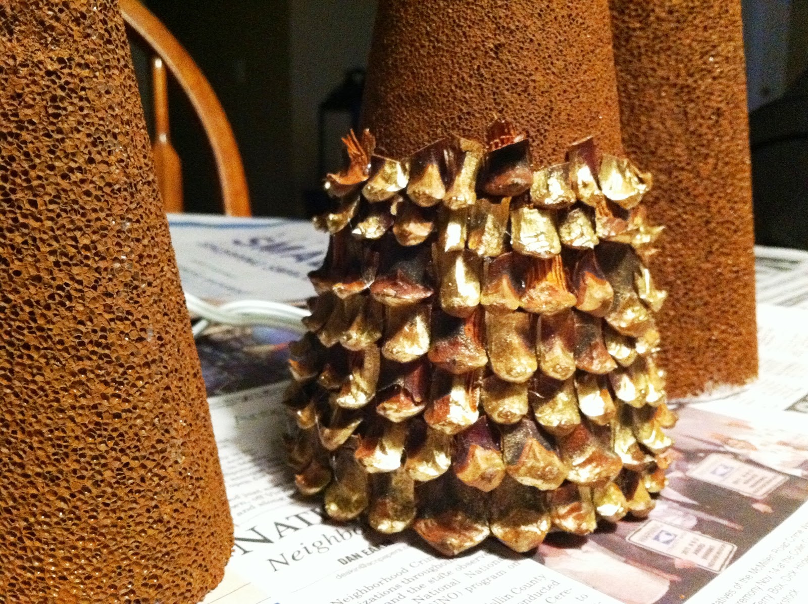 love tenfold: diy | pine cone topiaries