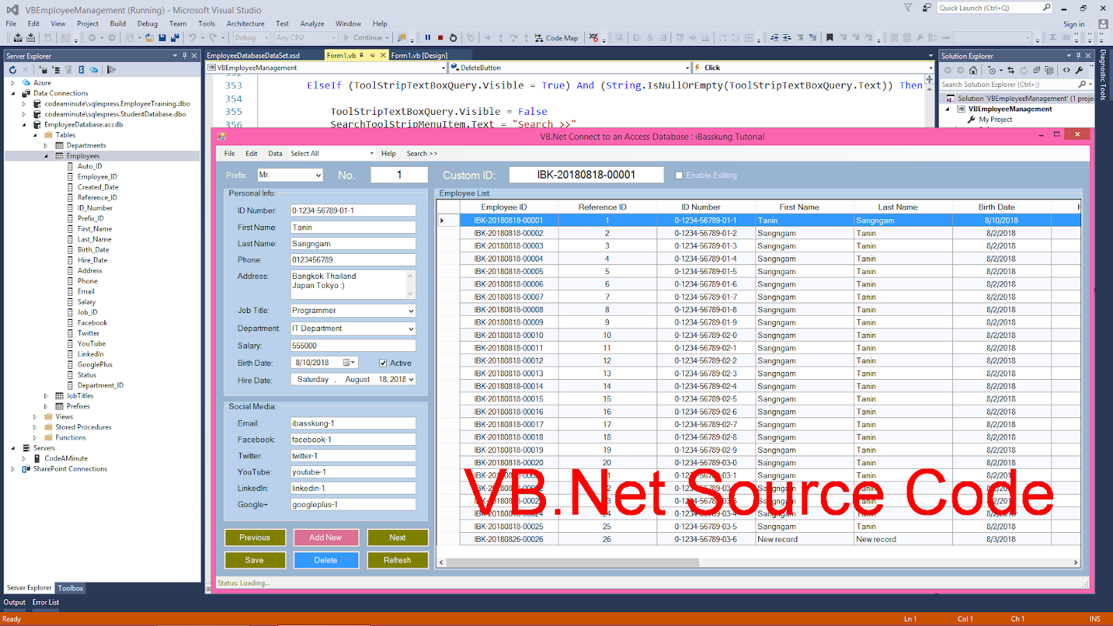 vb net database assignment
