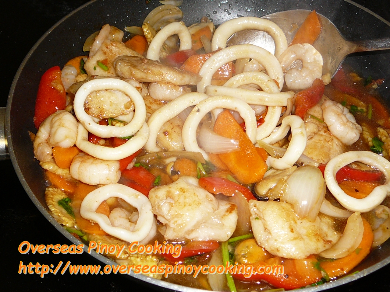Mix Seafood Strifry with Oyster Sauce