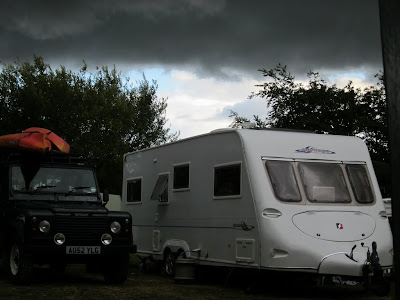 The view from our tent, just before another deluge