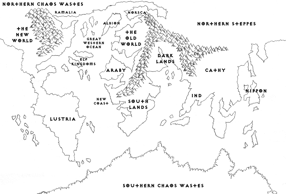 Warhammer фэнтези карта мира