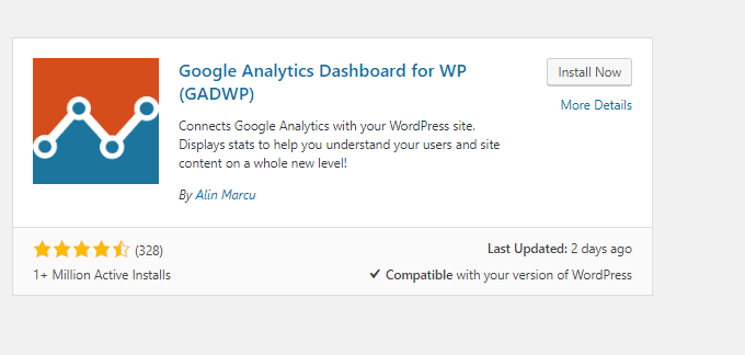 Google analytics dashboard for WP Plugin