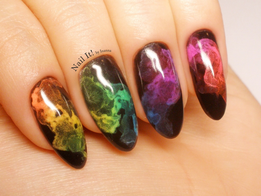 Smoke Nails NAIL ART made with Indigo Nails SMOKE POWDERS NAIL IT