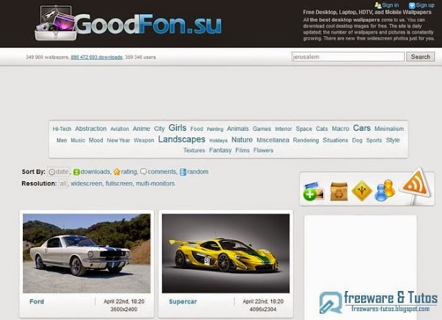GoodFon : un stock de fonds d'écran pour personnaliser votre ordinateur et autres appareils