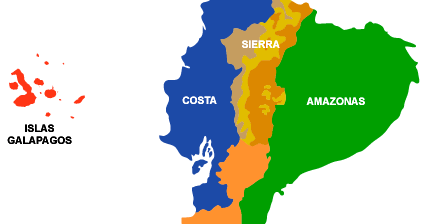 Las Regiones Naturales Del Ecuador Mind Map