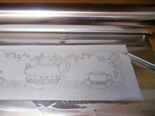 repujado aluminio tutorial porta filtrante