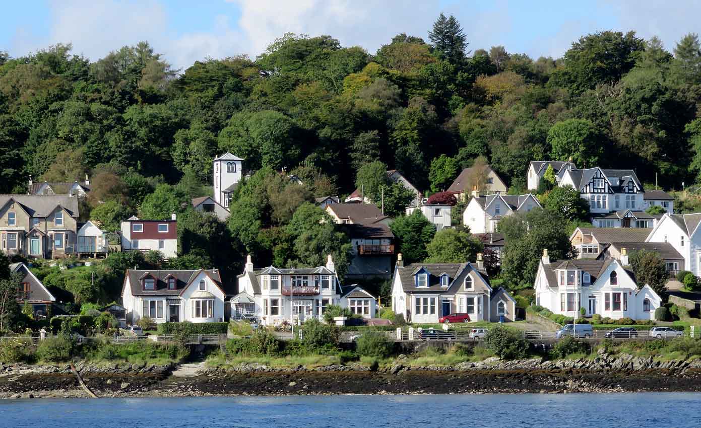 Alex and Bob`s Blue Sky Scotland Dunoon. The Holy Loch. Strone Point