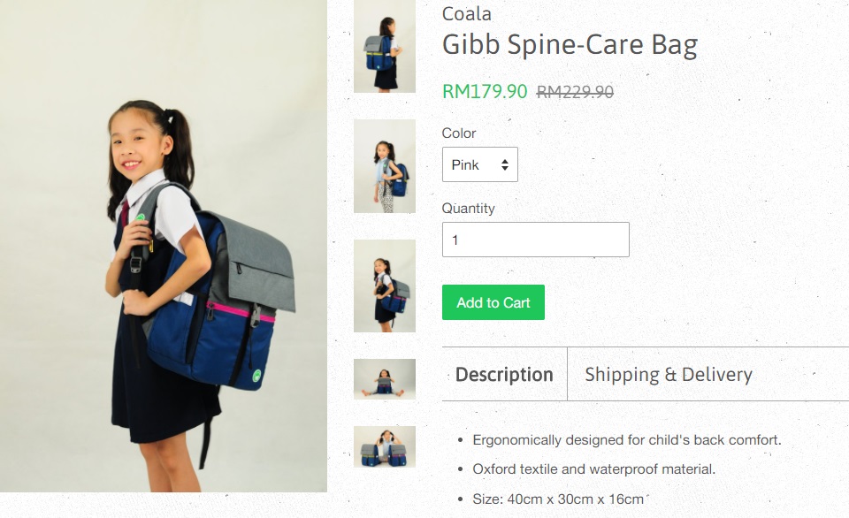 coala school bag malaysia