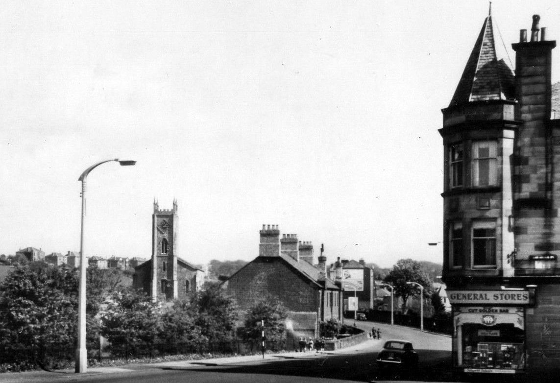 Tour Scotland Old Photograph Parish Church And Dumbarton Road Old