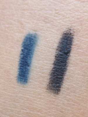 Bourjois Khol and Contour Eye Pencils Noir Expert, Blue Virtuose- Review and Swatches