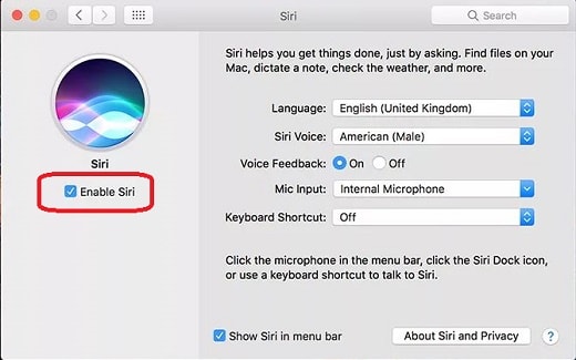 How to turn Siri Off on macOS Sierra? Step-2