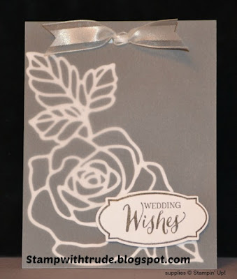 Rose Wonder, Wedding card, Stampin Up, Stamp with Trude, Trude Thoman