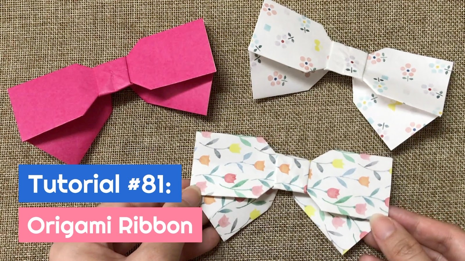 Tutorial 81 Origami Ribbon The Idea King