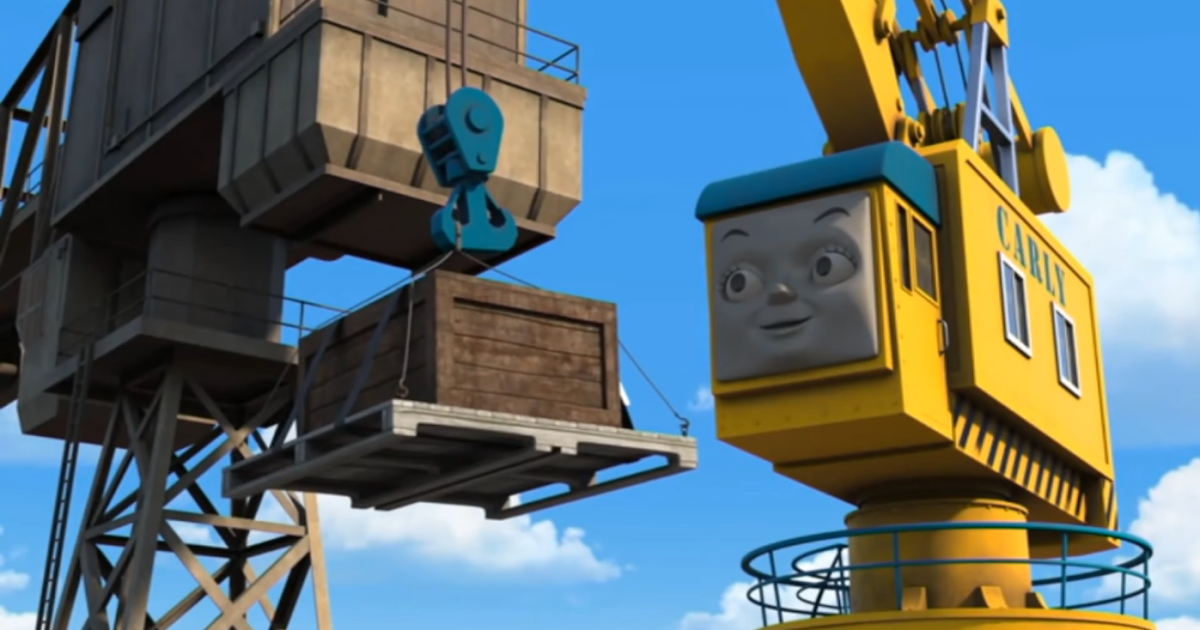 thomas and friends new crane on the dock