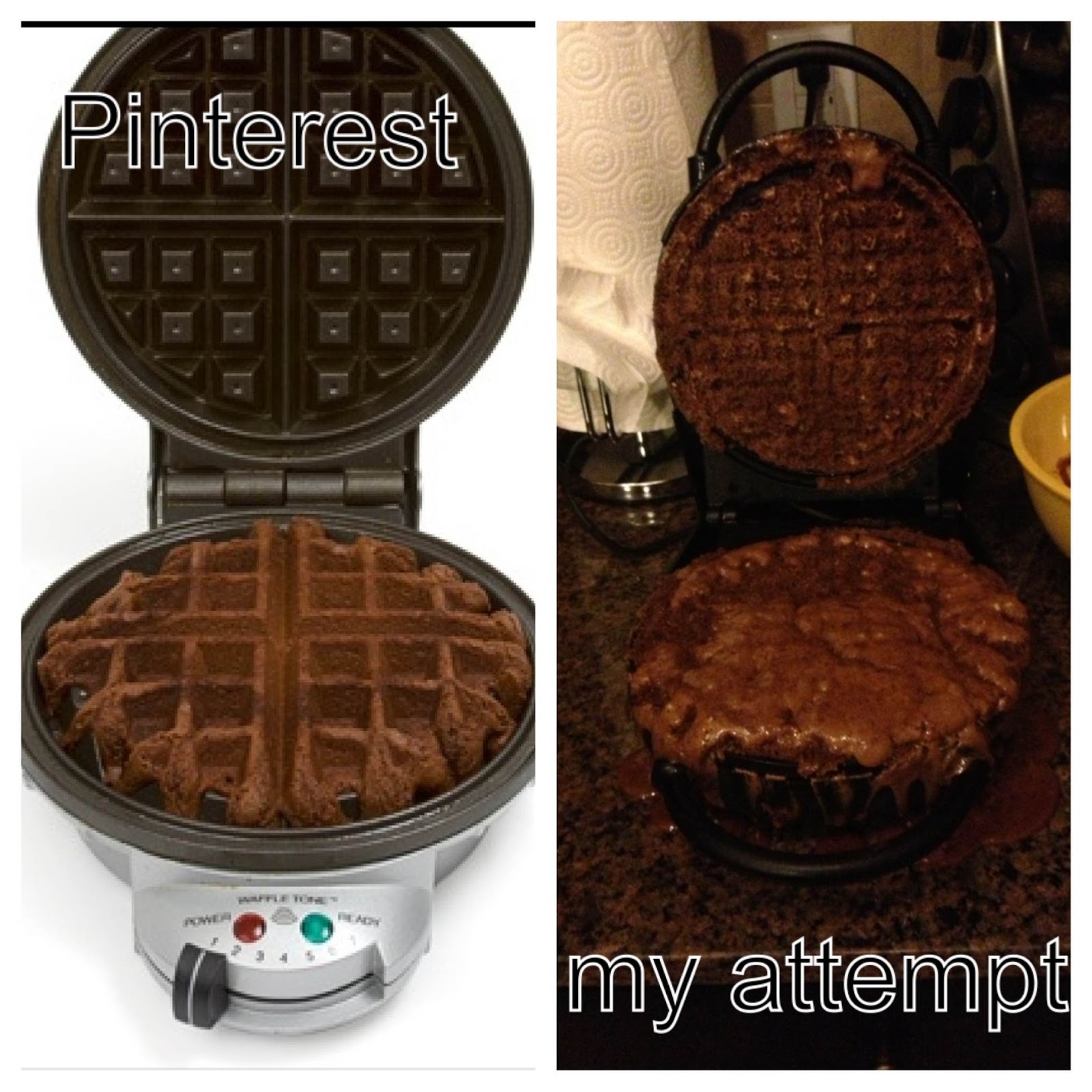 Pinstrosity Waffle Iron Brownies