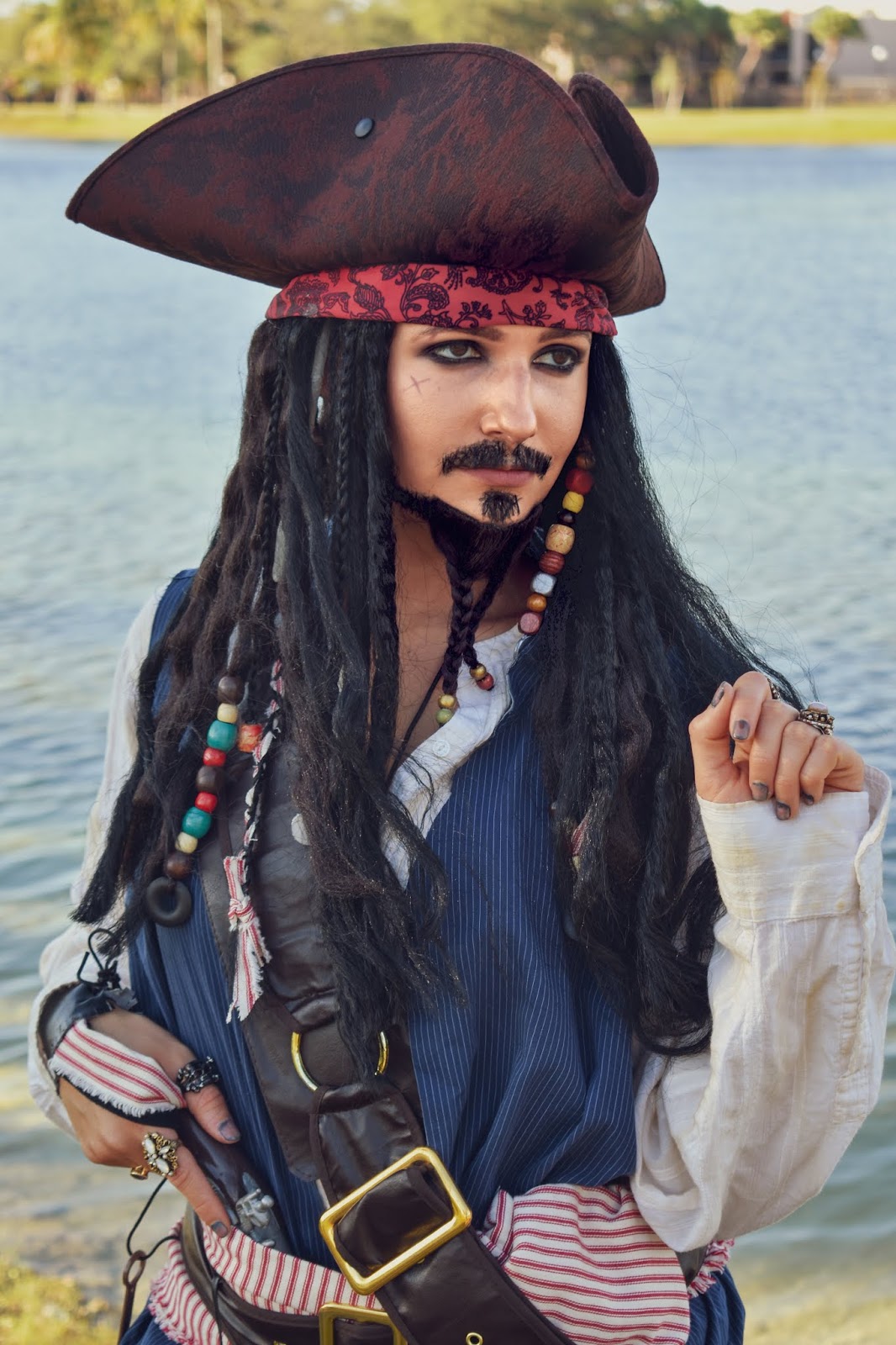 Pirate Hat Pirates of The Caribbean Pirate Captain Hat Halloween Costum...