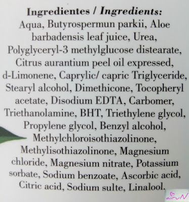 ingredientes loción benditaluz naranja amarga