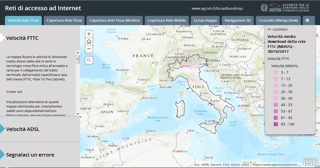 Non solo ADSL Problemi Soluzioni: Mappa copertura e velocità ADSL - 2g ...