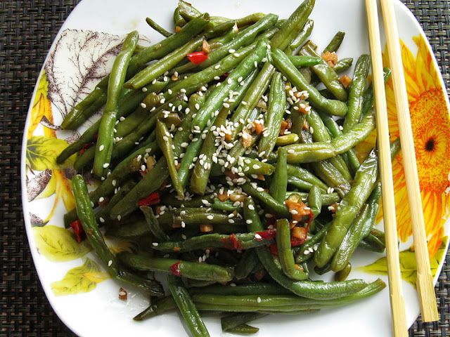 Жареная стручковая фасоль по-китайски