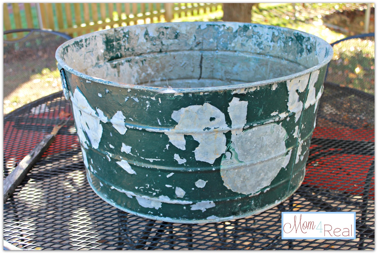 Christmas Tree in a Galvanized Bucket Mom 4 Real