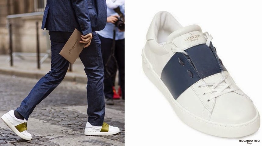valentino+mens+sneakers+stripe+band+whit