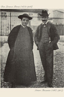 Perosi with Arturo Toscanini before the  premiere of his work Mosè in Milan