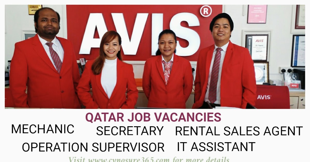 AVIS QATAR JOB VACANCIES CYNOSURE365