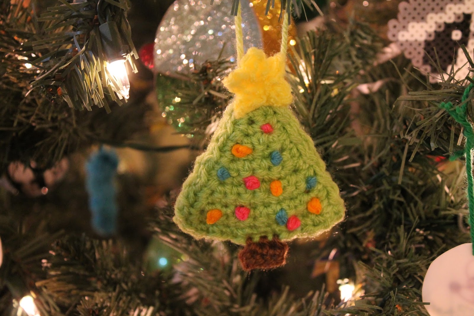 Katie Cooks and Crafts Crochet Christmas Tree Ornaments