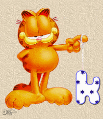 Abecedario Animado de Garfield Jugando al Yoyo con las Letras. Garfield Animated Abc.