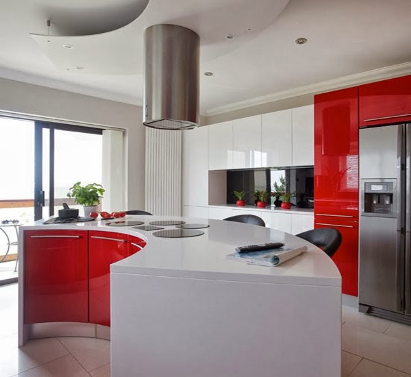 Modern Kitchen Design Color Red ~ Home Inspirations